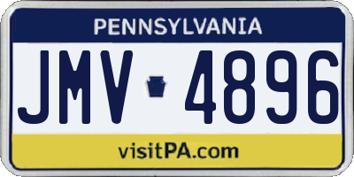 PA license plate JMV4896