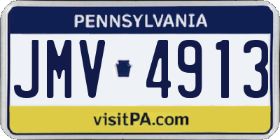 PA license plate JMV4913