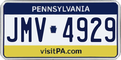 PA license plate JMV4929