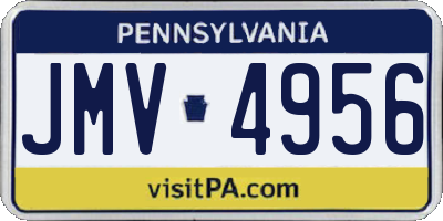 PA license plate JMV4956