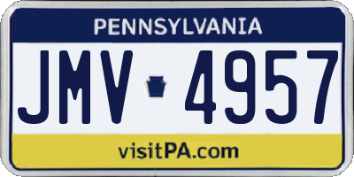 PA license plate JMV4957