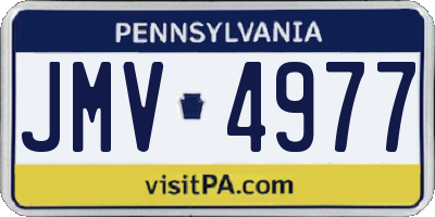 PA license plate JMV4977