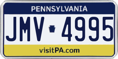 PA license plate JMV4995
