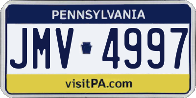 PA license plate JMV4997