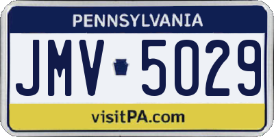 PA license plate JMV5029
