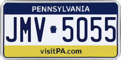 PA license plate JMV5055
