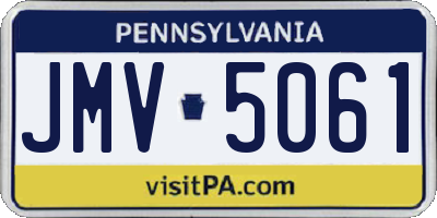 PA license plate JMV5061