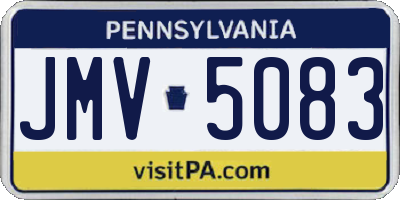 PA license plate JMV5083