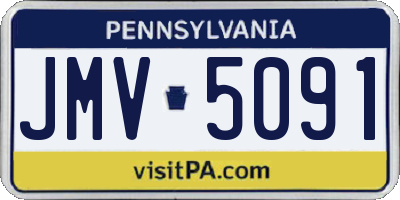 PA license plate JMV5091