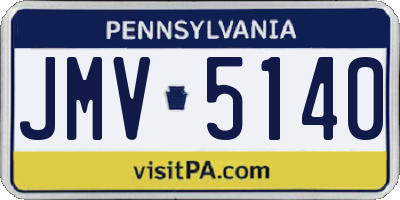 PA license plate JMV5140