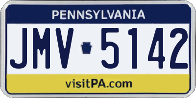 PA license plate JMV5142