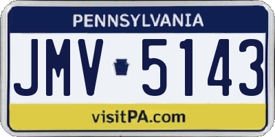 PA license plate JMV5143
