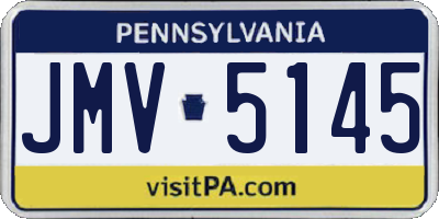 PA license plate JMV5145