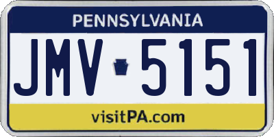 PA license plate JMV5151