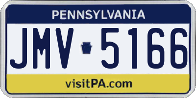PA license plate JMV5166