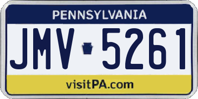 PA license plate JMV5261