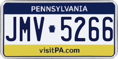 PA license plate JMV5266