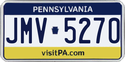 PA license plate JMV5270