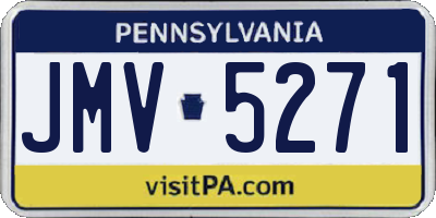 PA license plate JMV5271