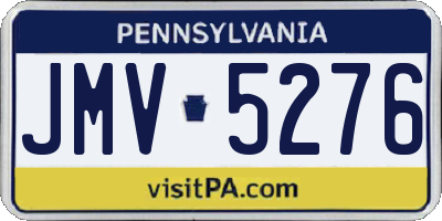 PA license plate JMV5276