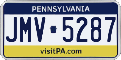 PA license plate JMV5287
