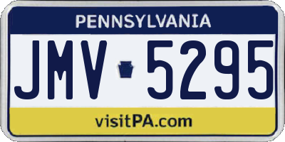 PA license plate JMV5295