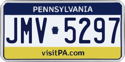 PA license plate JMV5297