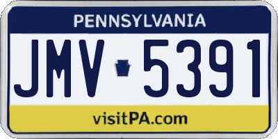 PA license plate JMV5391