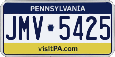 PA license plate JMV5425