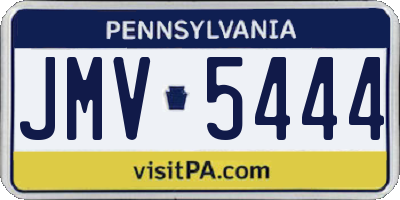 PA license plate JMV5444