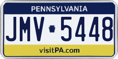 PA license plate JMV5448