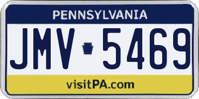 PA license plate JMV5469