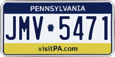 PA license plate JMV5471
