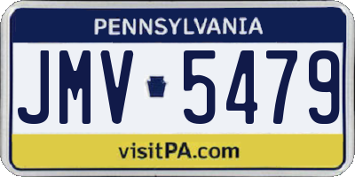 PA license plate JMV5479