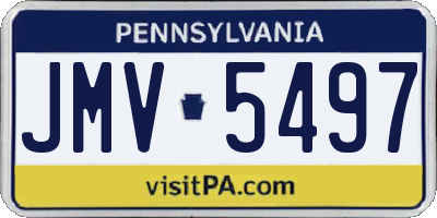 PA license plate JMV5497