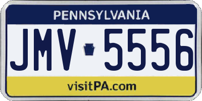 PA license plate JMV5556