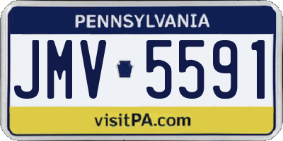 PA license plate JMV5591