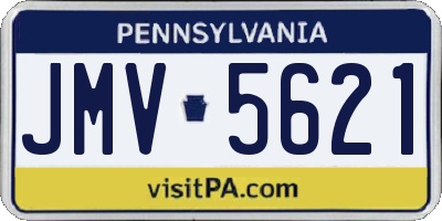 PA license plate JMV5621