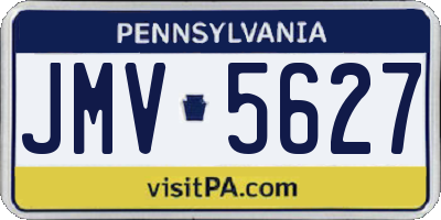 PA license plate JMV5627