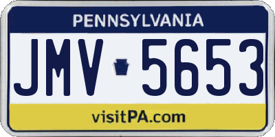 PA license plate JMV5653