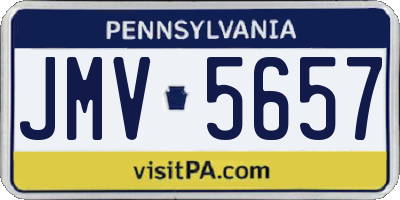 PA license plate JMV5657