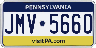 PA license plate JMV5660