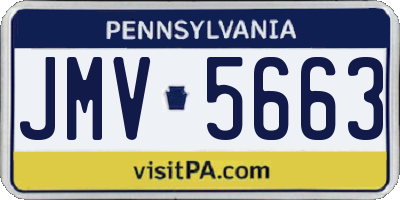 PA license plate JMV5663