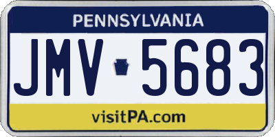 PA license plate JMV5683
