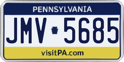 PA license plate JMV5685