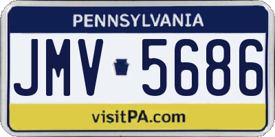 PA license plate JMV5686