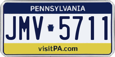 PA license plate JMV5711