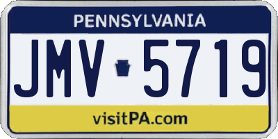 PA license plate JMV5719