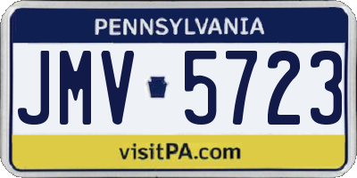 PA license plate JMV5723