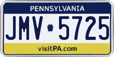 PA license plate JMV5725
